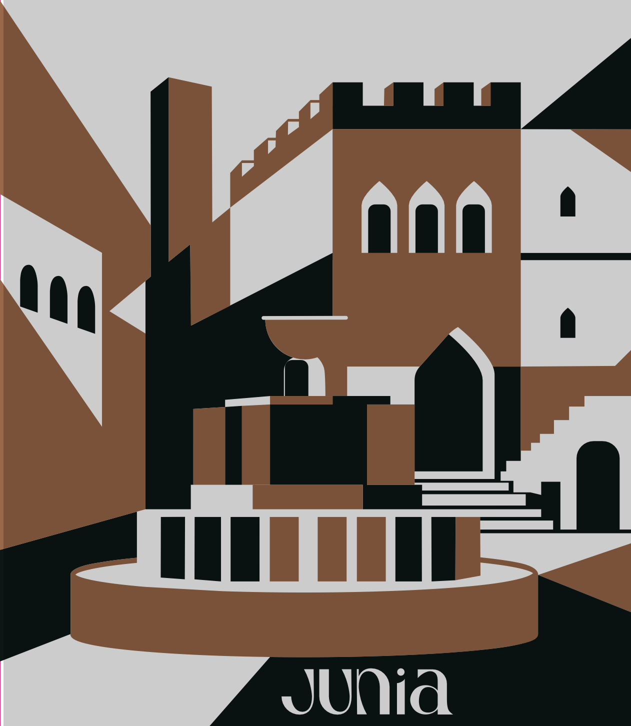 Junia Gin - Italian London Dry Gin Label